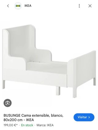 Cama juvenil extensible IKEA Busunge