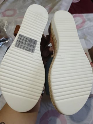 Sandalias Cuña Azul y Marrón