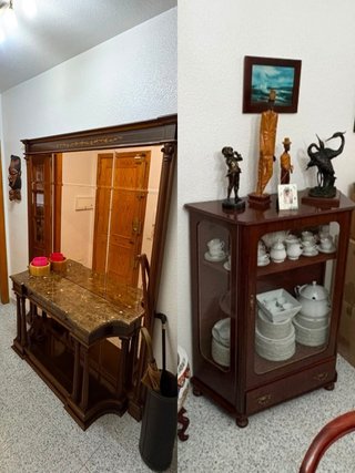 Se hacen lotes Muebles de madera marrón y dorado
