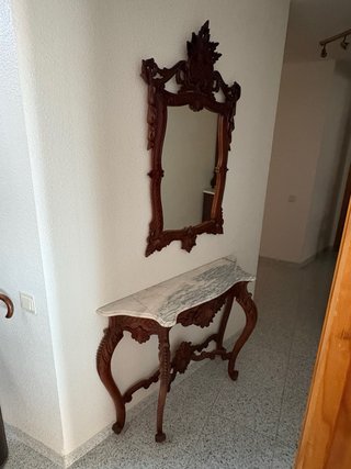 Se hacen lotes Muebles de madera marrón y dorado