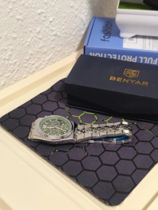 Reloj Benyar Hombre Esfera Verde
