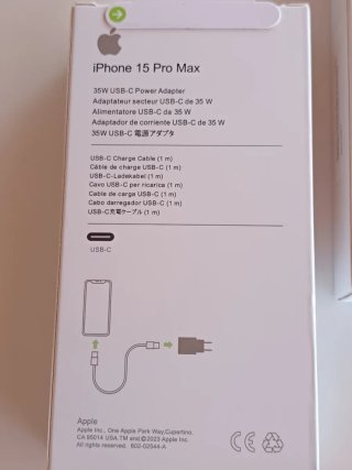 Cargador y cable para iPhone 15 16 17 Pro Max 35W
