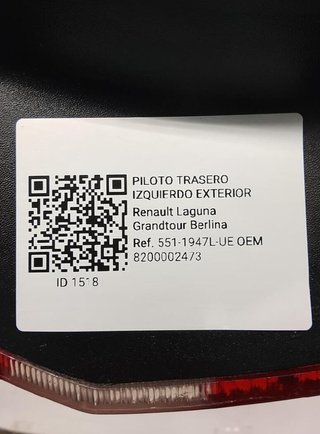 1518 8200002473 piloto tras izq renault laguna