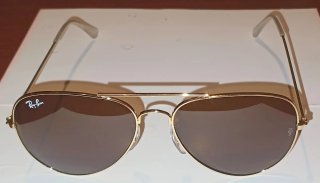 Occhiali da sole Ray-Ban, aviator, marrone, uomo