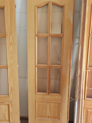 Puertas de madera con cristal