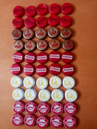 50 Tappi Birra Peroni e Campari Soda