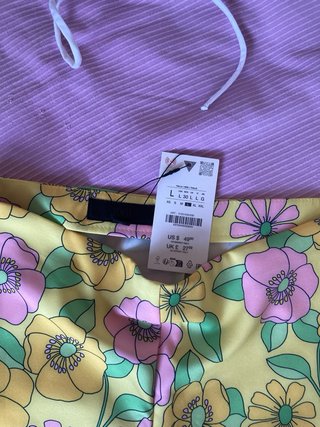 Pantalones Zara flores amarillos