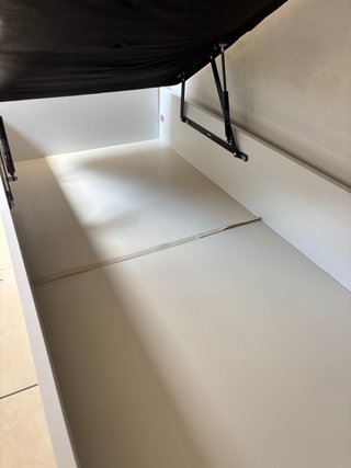 Canapé abatible 90x190 blanco con arcón