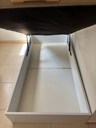 Canapé abatible 90x190 blanco con arcón