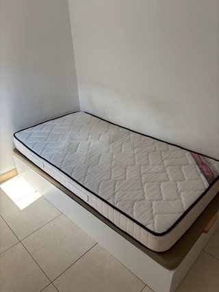 Canapé abatible 90x190 blanco con arcón