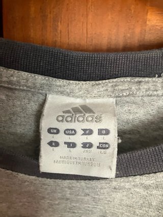 Camiseta Adidas Vintage Gris Talla L