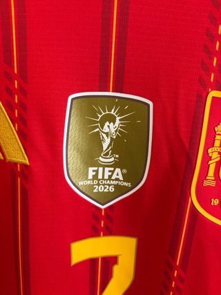 Camiseta España Roja 2 Estrellas Mundial 2026