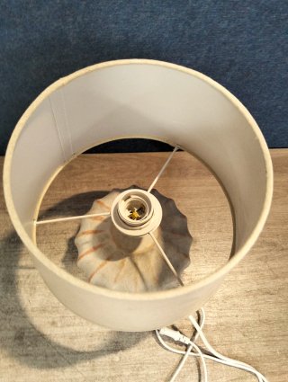 Lámpara de mesa 30 cm en cerámica y lino Yalira