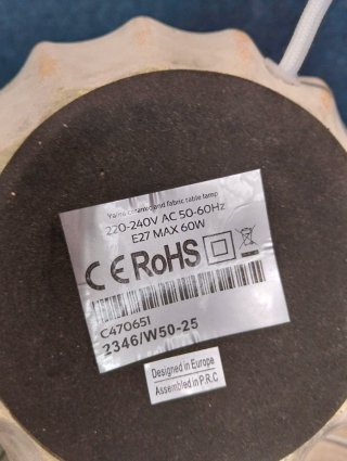 Lámpara de mesa 30 cm en cerámica y lino Yalira