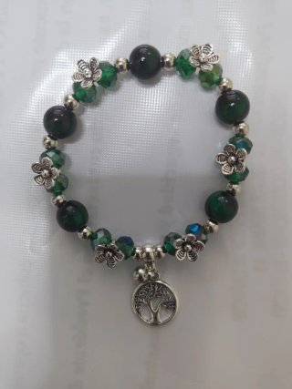 Pulsera árbol de la vida y flores