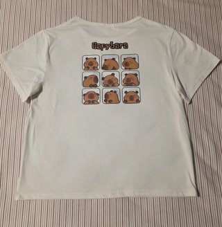 Camiseta Capybara Blanca Estampada 12 años – Kawai