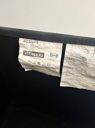 Reposapies Cubo Ikea Negro