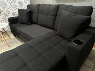 Sofa + Puff Convertible en Chaise Longue 182cm