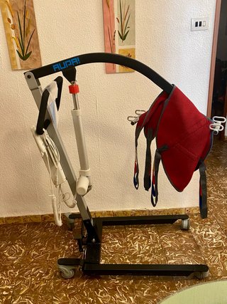 Grúa eléctrica Aúpa con arnés