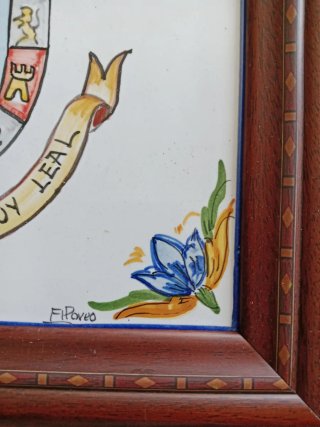 Escudo de Jumilla (Murcia) en azulejo
