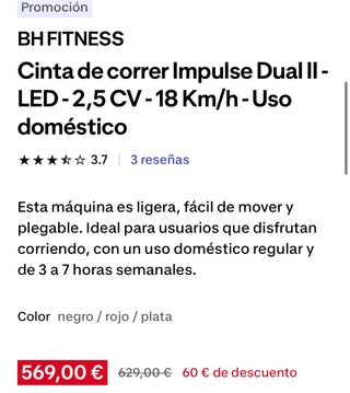 Cinta de correr Impulse II