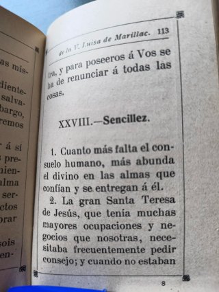 Libro Antiguo: Máximas de Luisa de Marillac