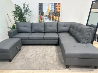 Sofá chaiselongue + puff