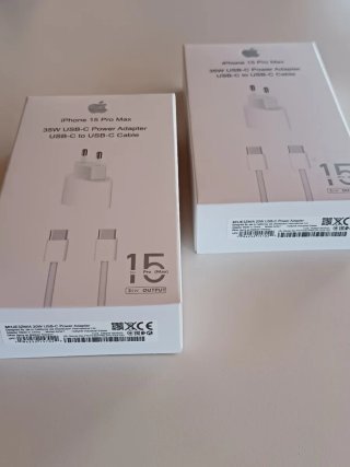 2 Cargadores con cable para iPhone 15 16 17 C a C