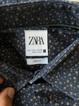 Camisa Zara Man Estampada Flores