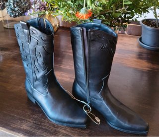 Botas de piel Zara