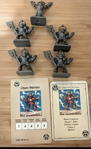 HeroQuest Figura y Tarjeta Guerrero del Caos