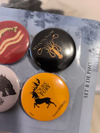 Chapas Oficiales Juego de Tronos Set B