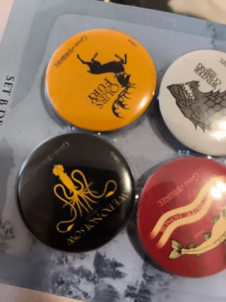 Chapas Oficiales Juego de Tronos Set B