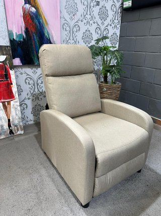 Sofá reclinable  1 plaza manual - antimanchas