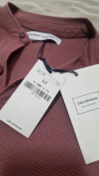 Polo sin cuello hombre