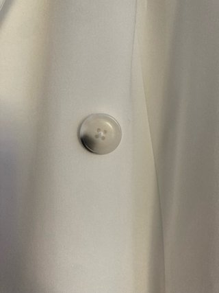 Chaqueta Larga Bershka Blanca Talla L