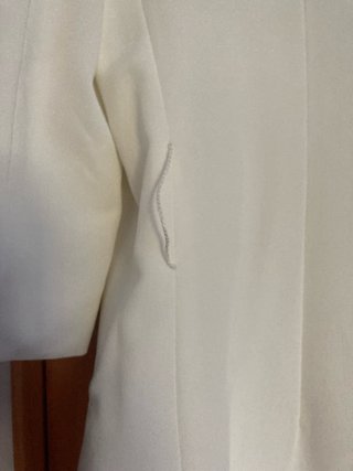 Chaqueta Larga Bershka Blanca Talla L