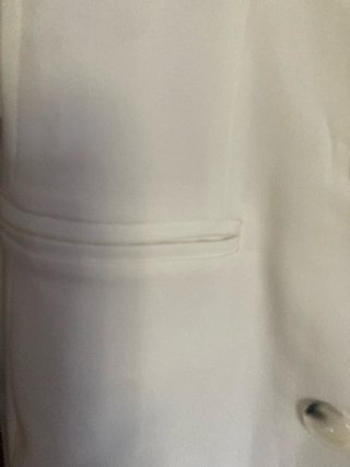 Chaqueta Larga Bershka Blanca Talla L