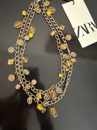 Collana Zara con perline dorate e gialle