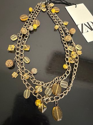 Collana Zara con perline dorate e gialle