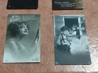 Colección 4 Postales Vintage