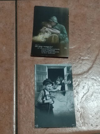 Colección 4 Postales Vintage