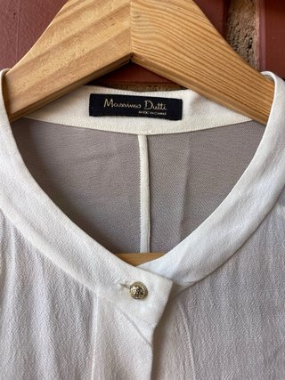 Camisa Massimo Dutti Blanca Encaje