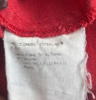 Abito estivo rosso lampone in lino