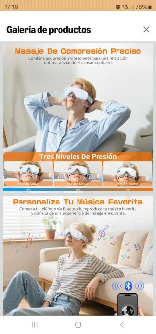 Masajeador de ojos blanco