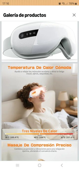 Masajeador de ojos blanco