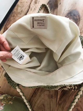 Conjunto Bolsa de playa tejida y sombrero