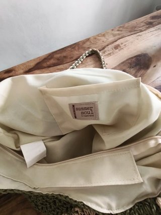 Conjunto Bolsa de playa tejida y sombrero