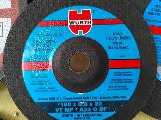 Discos de corte CODOFLEX y WURTH 230/180/125/115