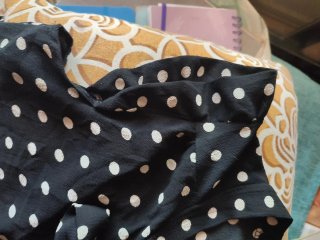 Blusa lunares negra y blanca